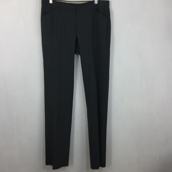 Theory Womens Wool Blend Straight Leg Trouser Fit Dress Pants Charcoal Gray Sz 6 - Picture 3 of 9